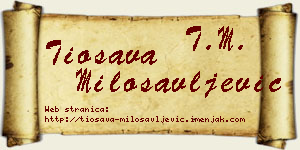 Tiosava Milosavljević vizit kartica